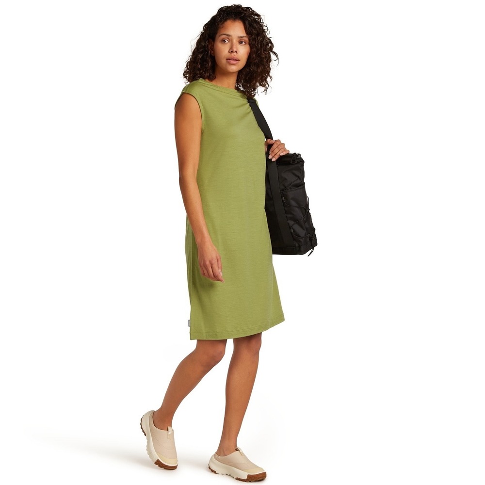 Icebreaker | Merino 200 Granary Sleeveless Dress Olive Size XS 100% Wool